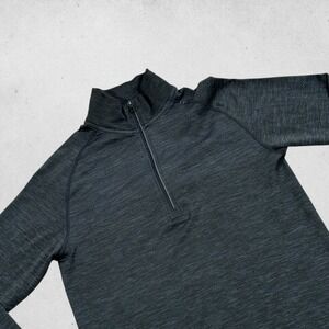 Lululemon Small Tech Men's‎ Dark Gray Quarter Zip Long Sleeve Athletic Shirt